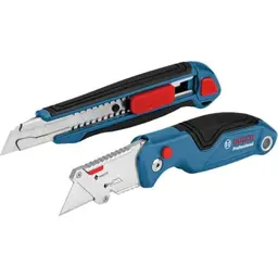 Bosch Professional 2-tlg. Messer Set mit Klappmesser und Cuttermesser