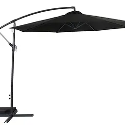 Home It® Ampelschirm 3m - Aluminium Sonnenschirm mit schwarzem Rahmen und Stoff