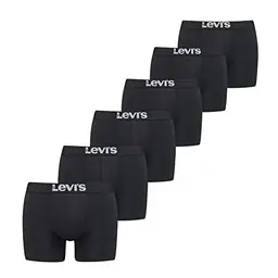 Levi’s Basic-Boxerslips aus Bio-Baumwolle, atmungsaktive Herrenunterwäsche, 6er-Pack