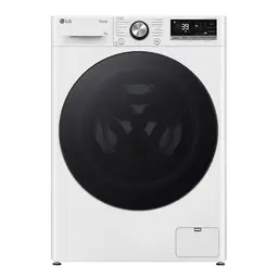 LG F2V7SLIM9 Waschmaschine 9 kg, Wi-Fi, TurboWash 360°, Dampf-Tiefenreinigung, Weiß mit schwarzem Bullaugenring