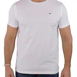 Tommy Hilfiger Herren T-Shirt Kurzarm Weiß, M