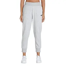 PUMA Damen Sweatpants Jogginghose, Hellgrau, Größe L