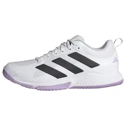 adidas Damen Court Team Bounce 2.0 Schuhe in Weiß, Schwarz und Flieder, Größe 44 EU