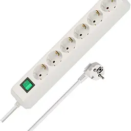 Brennenstuhl Eco-Line 6-Fach Steckdosenleiste mit Schalter und 1,5m Kabel - Weiß