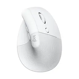 Logitech Lift Vertikale Ergonomische Maus, Kabellos, Leise Klicks, Kompatibel mit Windows/macOS/iPadOS - Weiß