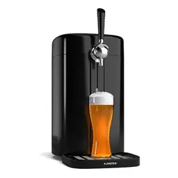 Klarstein FrostBrew Bierzapfanlage - 5L mit CO₂-Drucksystem und Temperaturregelung, Schwarz/Silber
