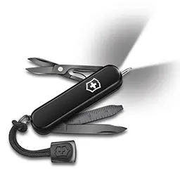 Victorinox Schweizer Taschenmesser Signature Lite Onyx Black Multitool, LED