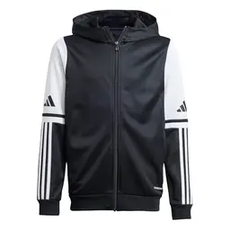 adidas Kinder Squadra25 Hoody Sweatshirt Schwarz/Weiß, 9-10 Jahre
