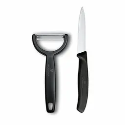 Victorinox Swiss Classic Gemüsemesser & Sparschäler, 2-teilig, extra scharfe Klinge, für Obst & Gemüse