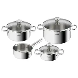Tefal Duetto Edelstahl Kochtopfset, 7-teilig, induktionsgeeignet, für alle Herdarten, spülmaschinengeeignet