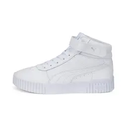 PUMA Damen Carina 2.0 Mid Turnschuhe, Weiß/Silber, Größe 41 EU