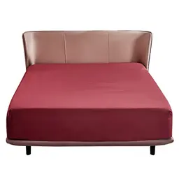 Bedsure Spannbettlaken 160x200 cm für Boxspringbett - Weiches Leintuch, Rot