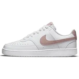 Nike Damen Court Vision Low Sneaker, White/Pink, Größe 40