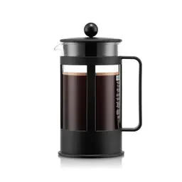 Bodum Kenya French Press 1L / 8 Tassen aus Glas und Edelstahl, spülmaschinenfest, made in Portugal