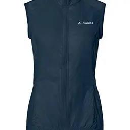 VAUDE Damen Fahrradweste Matera Air, ultraleichte Windweste, winddicht und wasserabweisend, Slim Fit, dark sea, Größe 36