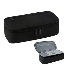 CNMTCCO Federmäppchen, 5 Fächer, große Größe, Unisex, Schwarz
