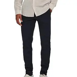 ONLY & SONS Herren Chino Hose ONSMARK - Slim Fit - Olive - Größe 29W/34L