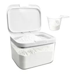 Vninkul Waschmittel Aufbewahrungsbox 2.8L mit Deckel für Waschmittel und Pods
