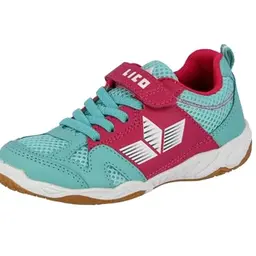 Lico Unisex Kinder Hallenturnschuhe, Türkis/Pink, Größe 38 EU