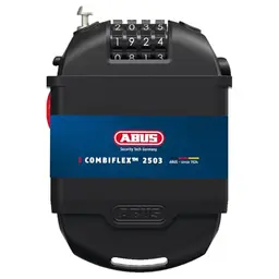 ABUS Combiflex 2501/65 Spezialschloss - Gepäcksicherung, Skischloss, Helmsicherung - 65 cm - Schwarz