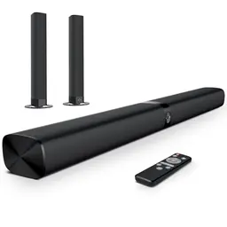 GarageRock 90W Soundbar für Smart TV, Bluetooth, 3 EQ-Modi, Schwarz