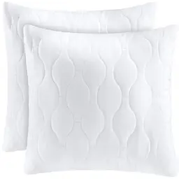 Utopia Bedding Kopfkissen 40x40 cm (2er Set) - Gestepptes Zierkissen für Bett und Sofa (Weiß)