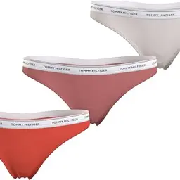 Tommy Hilfiger 3er Pack Damen Thong, Orange