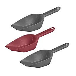 Westmark Schaufel-Set, 3tlg., ca. 55 ml, Kunststoff, Halvar, Anthrazit/Rot