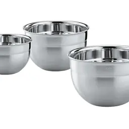 RÖSLE Schüssel-Set 3-tlg., Edelstahl 18/10, Ø 16, 20 und 24 cm, Spülmaschinengeeignet