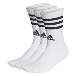 adidas 3-Stripes Socken, Unisex, 3 Paar, Weiß/Schwarz