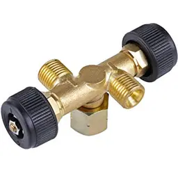 ROTHENBERGER Industrial Doppel-Abzweig Ventil für Propan/Butan - Betrieb von 2 Geräten mit einem Regler
