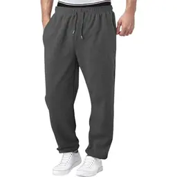 Herren Sweatpants Lang Jogginghose mit Taschen - Baggy Trainingshose mit elastischer Taille