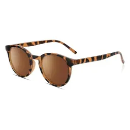 Gesruny Damen Sonnenbrille - Polaroid, UV400 Schutz, Klassisch, Retro, Leopard Braun