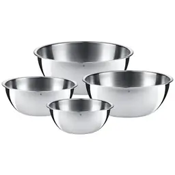 WMF Gourmet Schüsselset 4-teilig, stapelbare Edelstahl Schüsseln 1,0l - 3,5l für die Küche