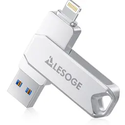 LESOGE 128GB MFi USB Stick für iPhone – 3 in 1 USB Speicherlösung für iPhone/iPad/Android/PC/Mac