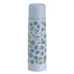 Suavinex Thermoskanne Baby 500 ml, Edelstahl, isolierte Flasche, Schraubverschluss, Heidelbeere, Blau