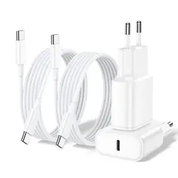 USB C Ladegerät 20W mit 2M Kabel, Schnellladegerät für iPhone 17/16/15, iPad Pro/Air, MacBook