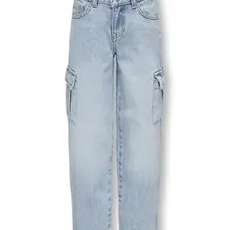 ONLY Kogharmony Wide Cargo Hose für Damen, Hellblau, 152 EU