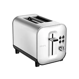 Krups KH682D Toaster mit 8 Bräunungsstufen und 4 Funktionen, 2 Scheiben, Edelstahl