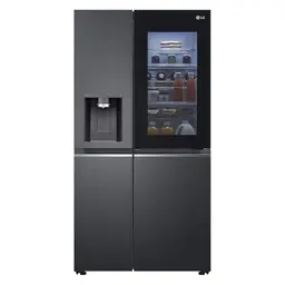 LG Side-by-Side Kühlschrank mit InstaView und Craft Ice, 635L, Festwasseranschluss, Schwarz