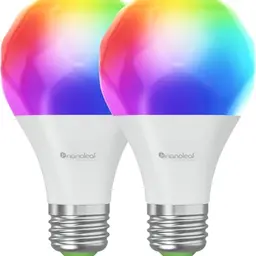 Nanoleaf Matter Essentials WLAN Glühbirnen E27, 2 RGBW LED Lampen - 16 Mio. Farben, App- & Sprachsteuerung, für Deko & Gaming