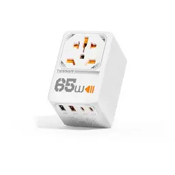 TESSAN 65W Reiseadapter weltweit mit 2 USB-C und 2 USB-A für einfache Nutzung in EU, USA, UK, Italien, Japan, Australien