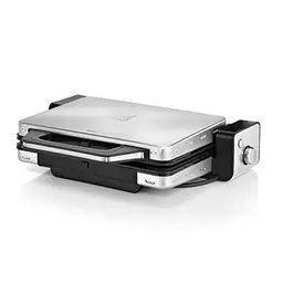WMF Lono Kontaktgrill 2-in-1, Tischgrill mit abnehmbaren Grillplatten, 2100 W