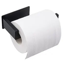 Eowihor Toilettenpapierhalter Selbstklebend, Edelstahl Schwarz - Ohne Bohren für Küche und Bad