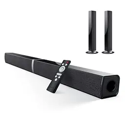 HoYLluDLL 2.0-Kanal Soundbar für TV, 32 Zoll Bluetooth Sound Bar mit 3 EQ-Modi und 3D Surround Sound
