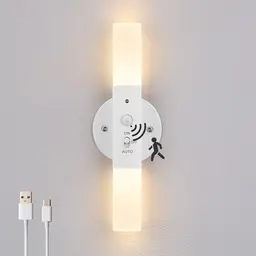 Lampop Wandleuchte Akku mit Bewegungsmelder - Kabellos für Schlafzimmer, Flur und Treppenhaus, Warmweiß