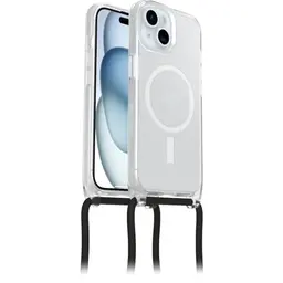 OtterBox React Necklace Hülle für iPhone 15 mit MagSafe und verstellbarer Handykette, Stardust