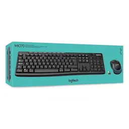 Logitech MK270 Kabelloses Tastatur- und Maus-Set für Windows - Schwarz (Italienisches QWERTY-Layout)