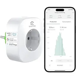 Smart WLAN Steckdose mit Strommessung für Balkonkraftwerk