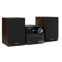 SHARP XLB517DBR Micro-Soundsystem 45W mit Digitalradio, Bluetooth, USB, CD, MP3, braun
